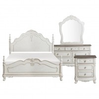 Mazin Cinderella 1386NW New White Bedroom