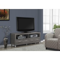 Monarch-TV STAND - 60"L / DARK TAUPE WITH 4 DRAWERS