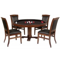 Pa- BUMPER POOL TABLE WITH DINING TOP AND CHAIRS