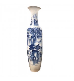 Blue and White Porcelain Vase-84"H
