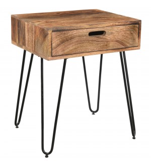 WW-Jaydo Accent Table in Natural Burnt