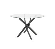    XC Carol Glass Table with Black Leg