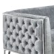 Vermont Grey Distressed Velvet Sofa