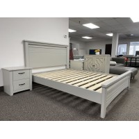 SK Capella Bed ( Double, Light Gray)