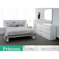 SK-Princess Bedroom Collection-Glossy White